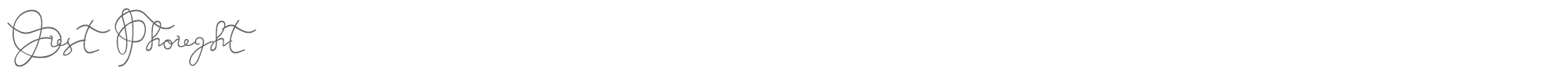 Sample characters Just Thought Font